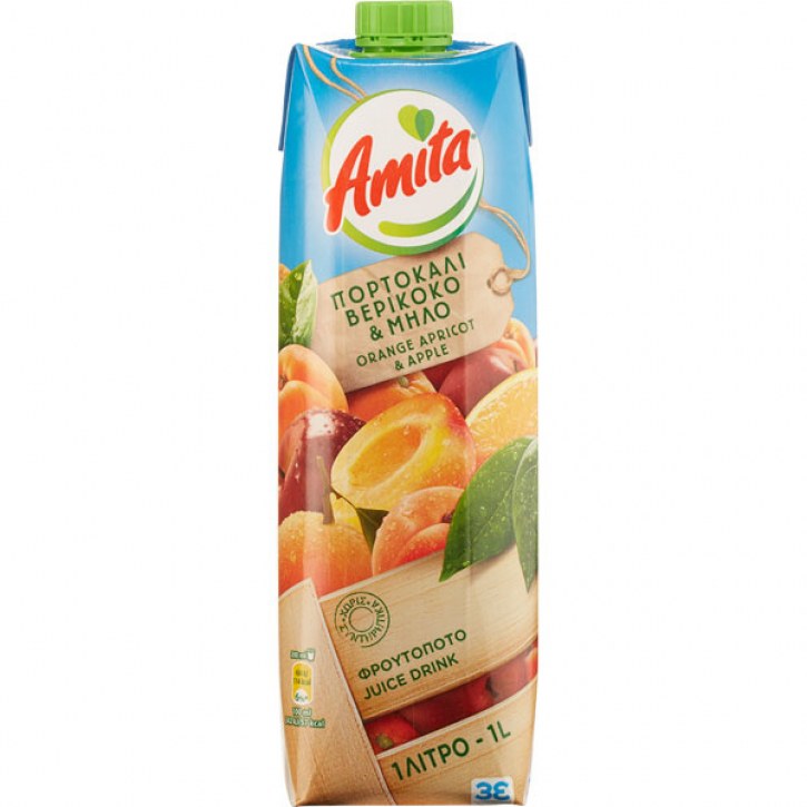 Orangen- Aprikosen- Apfel Fruchtnektar 50% (1000ml) Amita