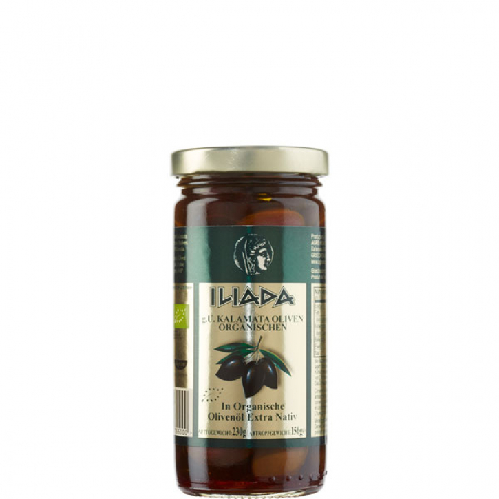 Oliven Kalamata in Olivenöl BIO (150g) Agro Vim