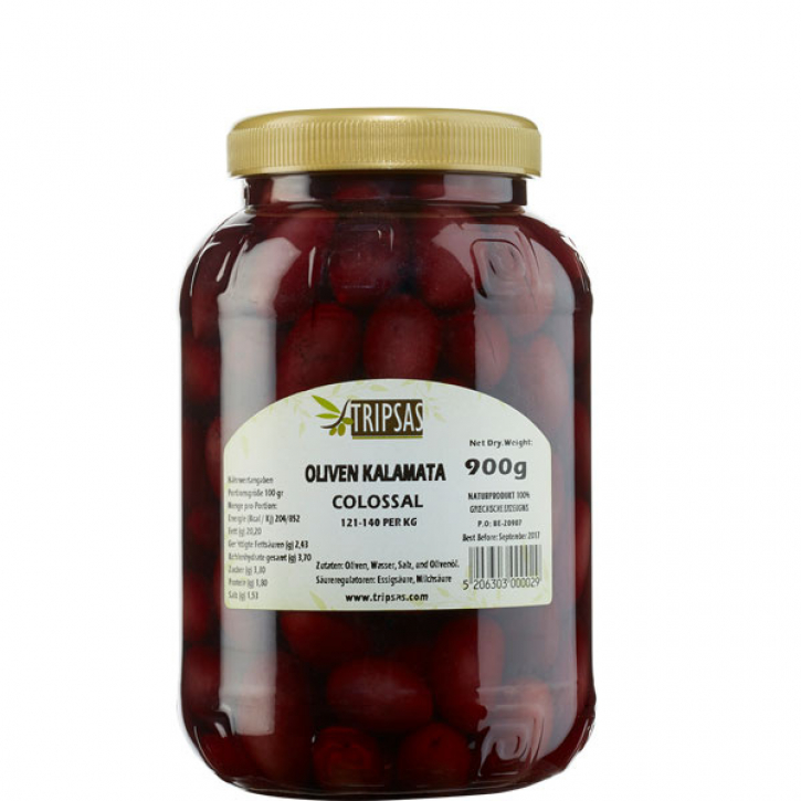 Oliven Kalamata Colossal (900g) Tripsas