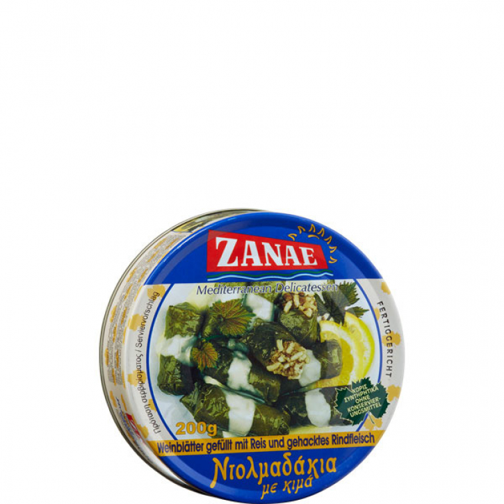 Weinblätter mit Reis/Hackfleisch (200g) Zanae