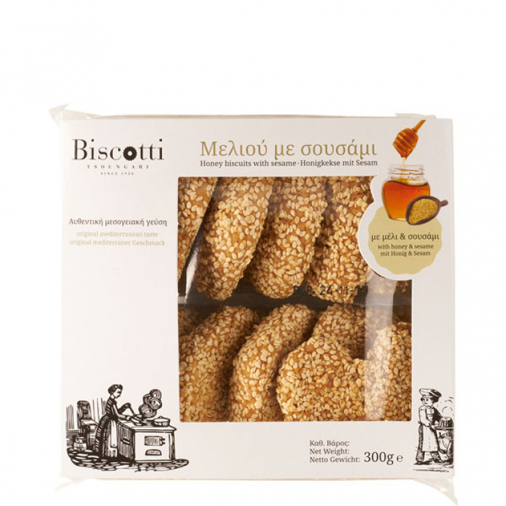 Honig Gebäck mit Sesam (300g) Biscotti