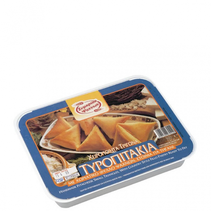 Filoteigtaschen gefüllt mit Käse - Tiropitakia Dreieckig (500g) Evoiki Zimi