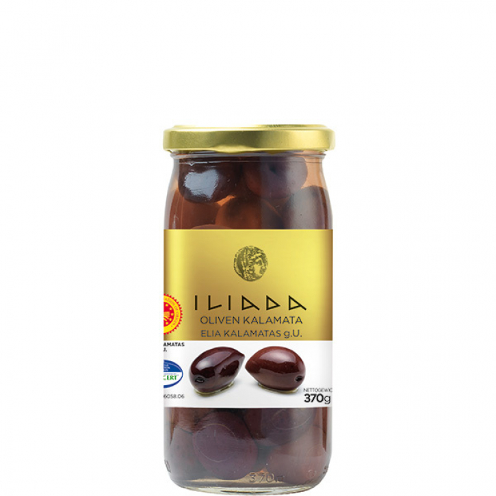 Oliven Kalamata schwarz Jumbo (215g) Agro Vim