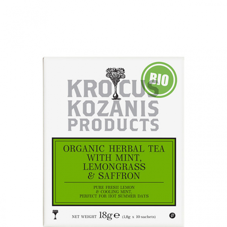 Tee mit Minze, Zitronengras & Safran BIO (18g) Kozani