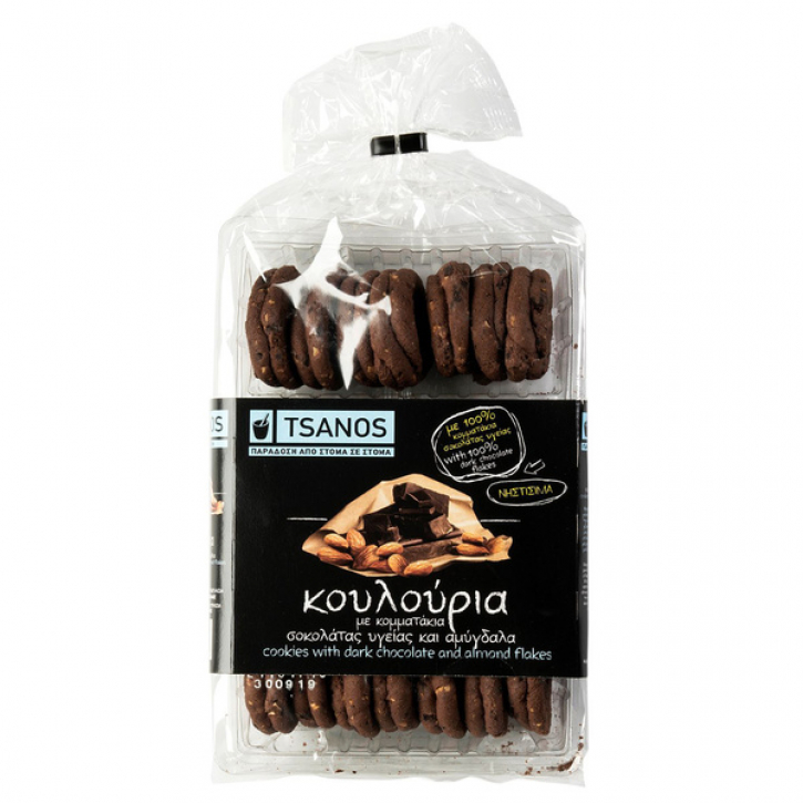 Cookies mit Schokolade & Mandel flackes (300g) Tsanos