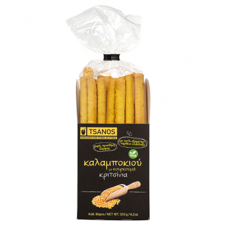 Grissini mit Mais & Kurkuma (120g) Tsanos