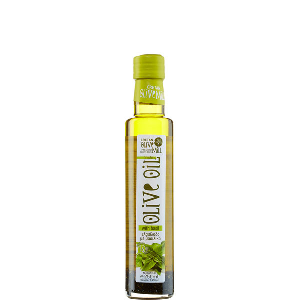 Olivenöl Extra Nativ mit Basilikum (250ml) Cretan Olive Mill