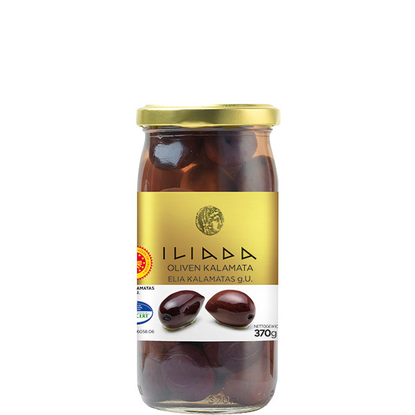 Oliven Kalamata schwarz Jumbo (215g) Agro Vim