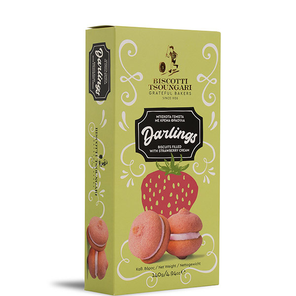 Darlings gefüllt mit Erdbeercreme (140g) Biscotti